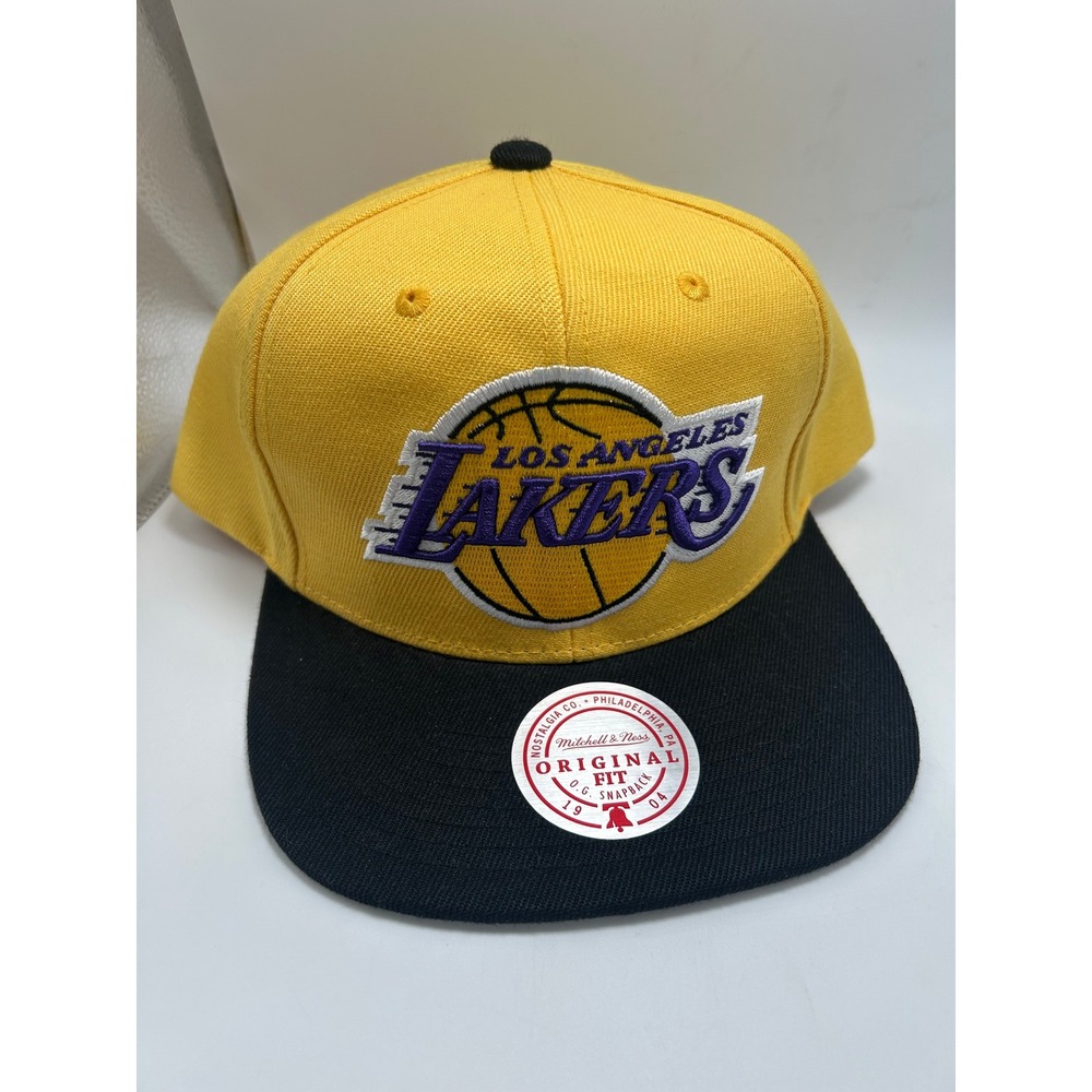 New Mitchell & Ness Hat Mens Yellow Los Angeles Lakers Snapback Cap